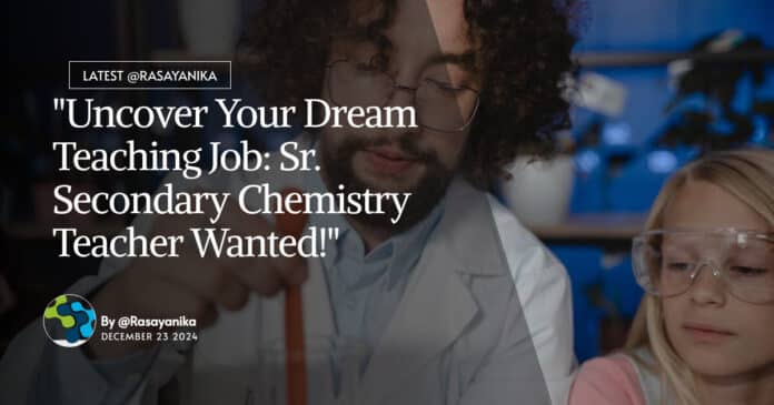 Nord Anglia Education Chemistry Teacher Wanted, Apply Online