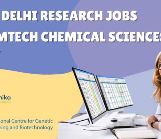 ICGEB Chemical Sciences SRF Job - Applications Invited