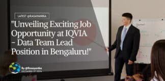 "Unveiling Exciting Job Opportunity at IQVIA - Data Team Lead Position in Bengaluru!"