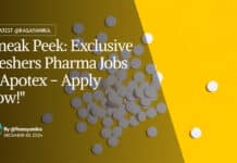 "Sneak Peek: Exclusive Freshers Pharma Jobs at Apotex - Apply Now!"