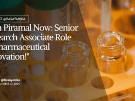 Piramal Chemistry Research Associate Job Opening - Apply Online