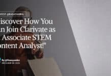 Clarivate Associate STEM Content Analyst Role - Pharma Apply Online