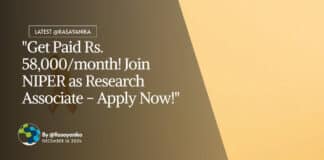 NIPER Pharma Research Vacancy - Applications Invited