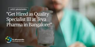 Pharma Quality Specialist Role at Teva Pharma - Apply Now