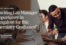 "Exciting Lab Manager Opportunity in Bangalore for BSc Chemistry Graduates!"