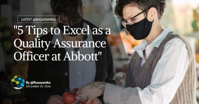 Quality Assurance Officer at Abbott - BSc & MSc Chemistry Apply Online
