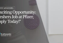 Freshers Job at Pfizer, Apply Today