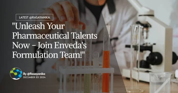 "Unleash Your Pharmaceutical Talents Now - Join Enveda's Formulation Team!"