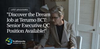 "Discover the Dream Job at Terumo BCT: Senior Executive QC Position Available!"