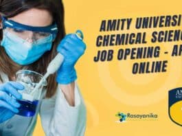 Amity University Chemical Sciences Job