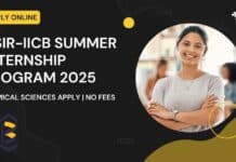 CSIR-IICB Summer Internship Program 2025 For Chemical Sciences