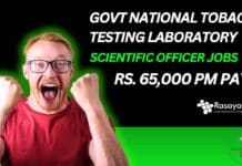 Govt Chemistry Job Openings