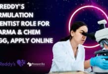 Dr Reddy's Formulation Scientist Role