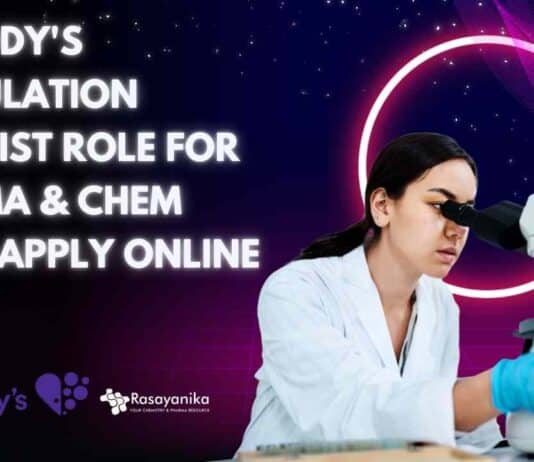 Dr Reddy's Formulation Scientist Role