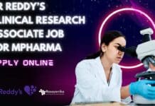 Dr Reddy's Clinical Research Associate Vacancy
