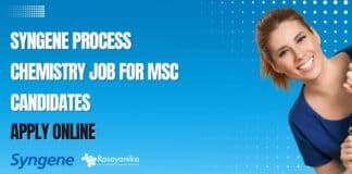 Syngene Process Chemistry Job