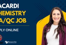 Bacardi Chemistry QA/QC Job Opening