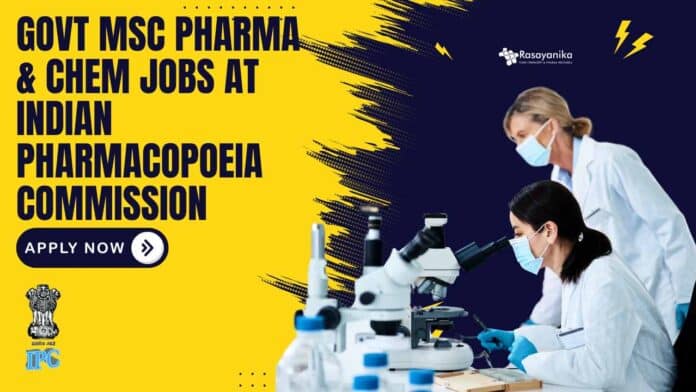 Govt MSc Pharma & Chem Jobs