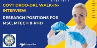 Govt DRDO-DRL Walk-In-Interview