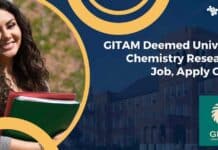 GITAM Deemed University Chemistry Researcher
