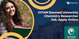 GITAM Deemed University Chemistry Researcher