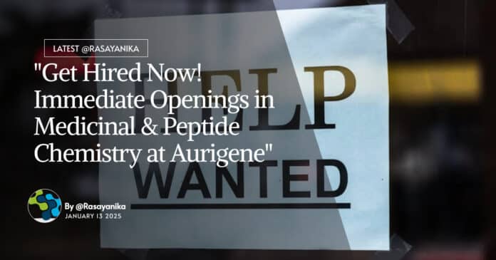 Aurigene Scientist Job For Chemistry - Apply Online