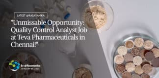 "Unmissable Opportunity: Quality Control Analyst Job at Teva Pharmaceuticals in Chennai!"