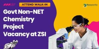Govt Non-NET Chemistry Project Vacancy