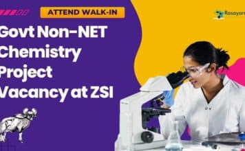 Govt Non-NET Chemistry Project Vacancy