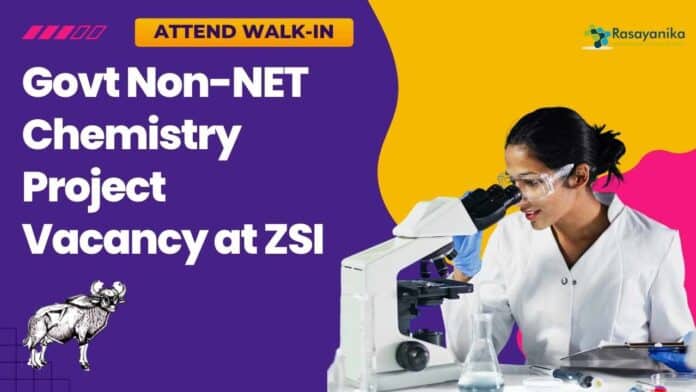 Govt Non-NET Chemistry Project Vacancy
