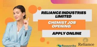 Reliance Industries Limited Chemist Job