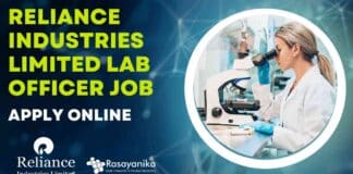 Reliance Industries Limited Lab Officer