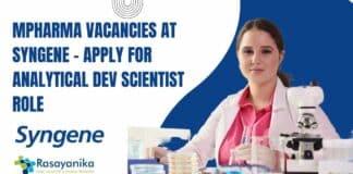 MPharma Vacancies at Syngene