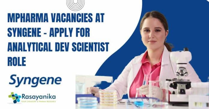 MPharma Vacancies at Syngene