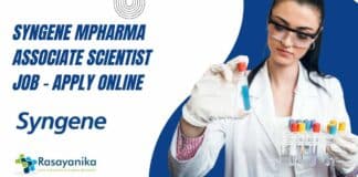Syngene MPharma Associate Scientist Job