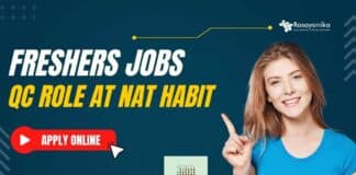 Freshers QC Chemistry Jobs