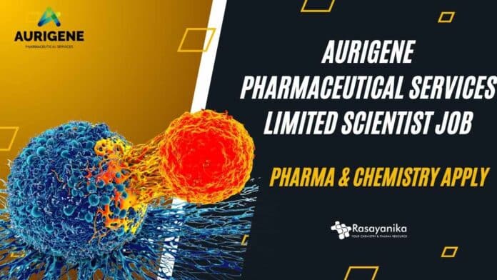 Aurigene Pharmaceutical Scientist Job
