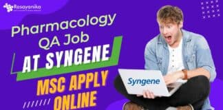 Pharmacology QA Job at Syngene