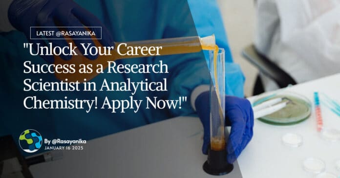 Research Scientist at Jubilant Ingrevia! Analytical Chemistry Apply Now!