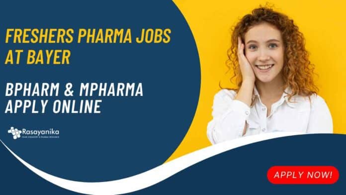 Freshers Pharma Jobs at Bayer