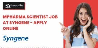 MPharma Scientist Job at Syngene