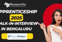 Biocon Biologics Apprenticeship 2025 - Walk-In in Bengaluru