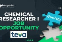 Chemical Researcher Teva Pharmaceuticals