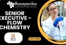 Senior Executive - Flow Chemistry Job at Sun Pharma