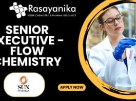 Senior Executive - Flow Chemistry Job at Sun Pharma