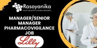 Manager/Senior Manager Pharmacovigilance Job at Lilly