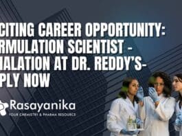 Formulation Scientist Role at Dr. Reddy’s - Apply Now