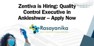 Quality Control Executive at Zentiva