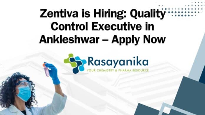 Quality Control Executive at Zentiva