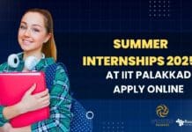 Summer Internships 2025 at IIT Palakkad - Apply Online